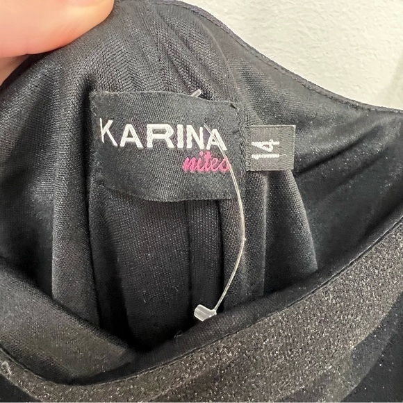 Nwt Sparkling Black floor length black tie formal gown - Picture 7 of 8